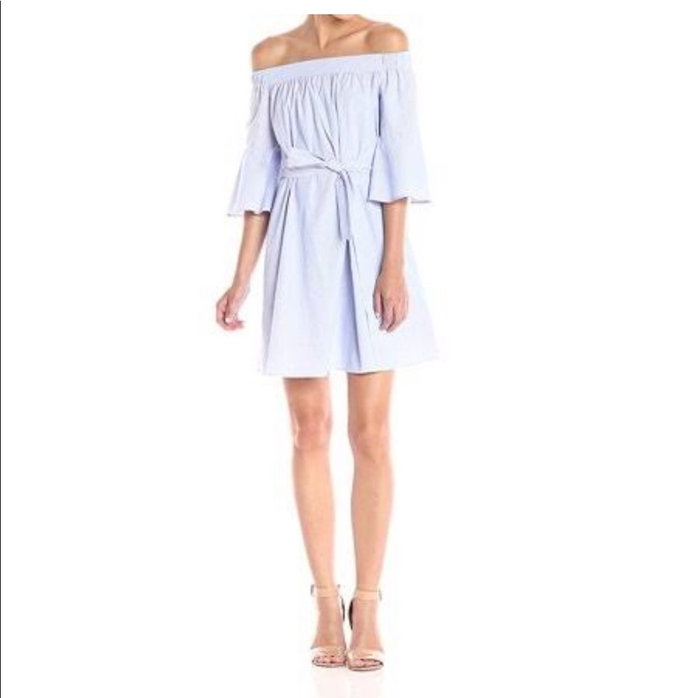 Donna Morgan blue and white dress